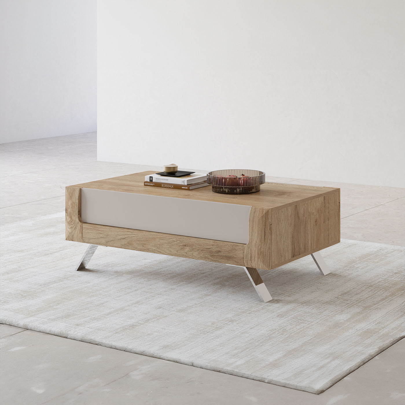 Kafijas galds Kavasari 110/45/65 cm Hamilton ozols/kašmirs - N1 Home