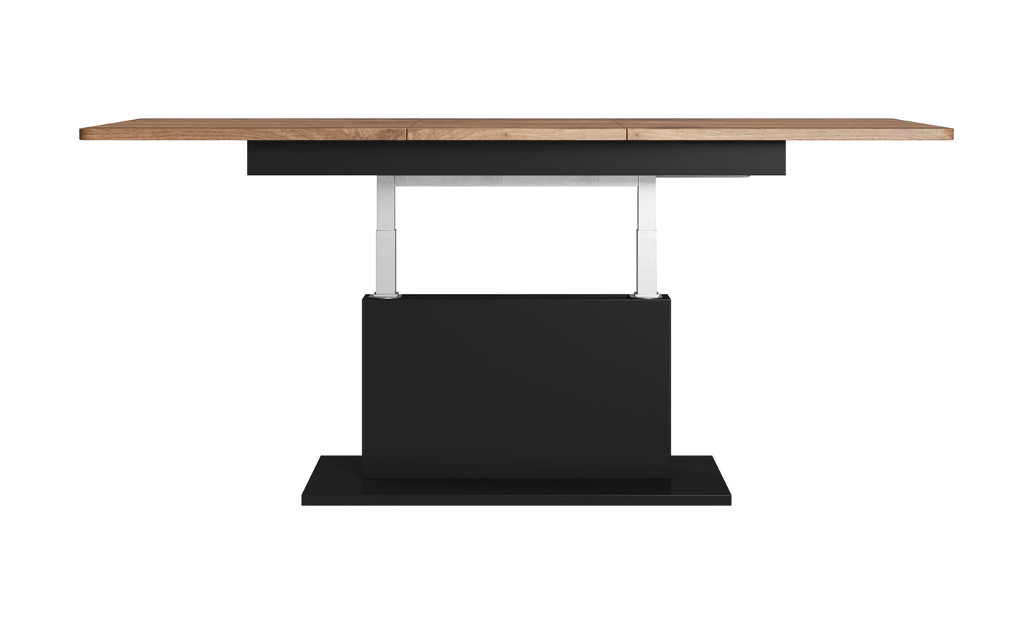 Kafijas galdiņš BS ozols/melns 126-167/70/56-74 cm