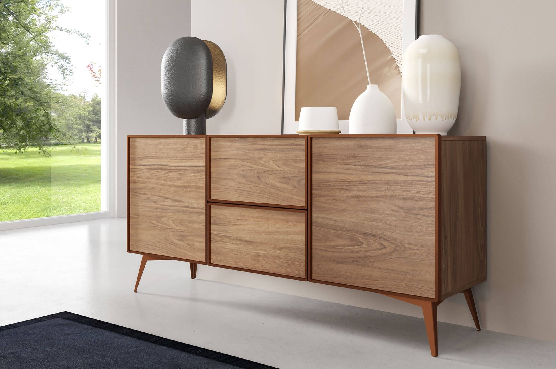 Kumode Maveja 164,5/42/77 cm rieksts/varš - N1 Home