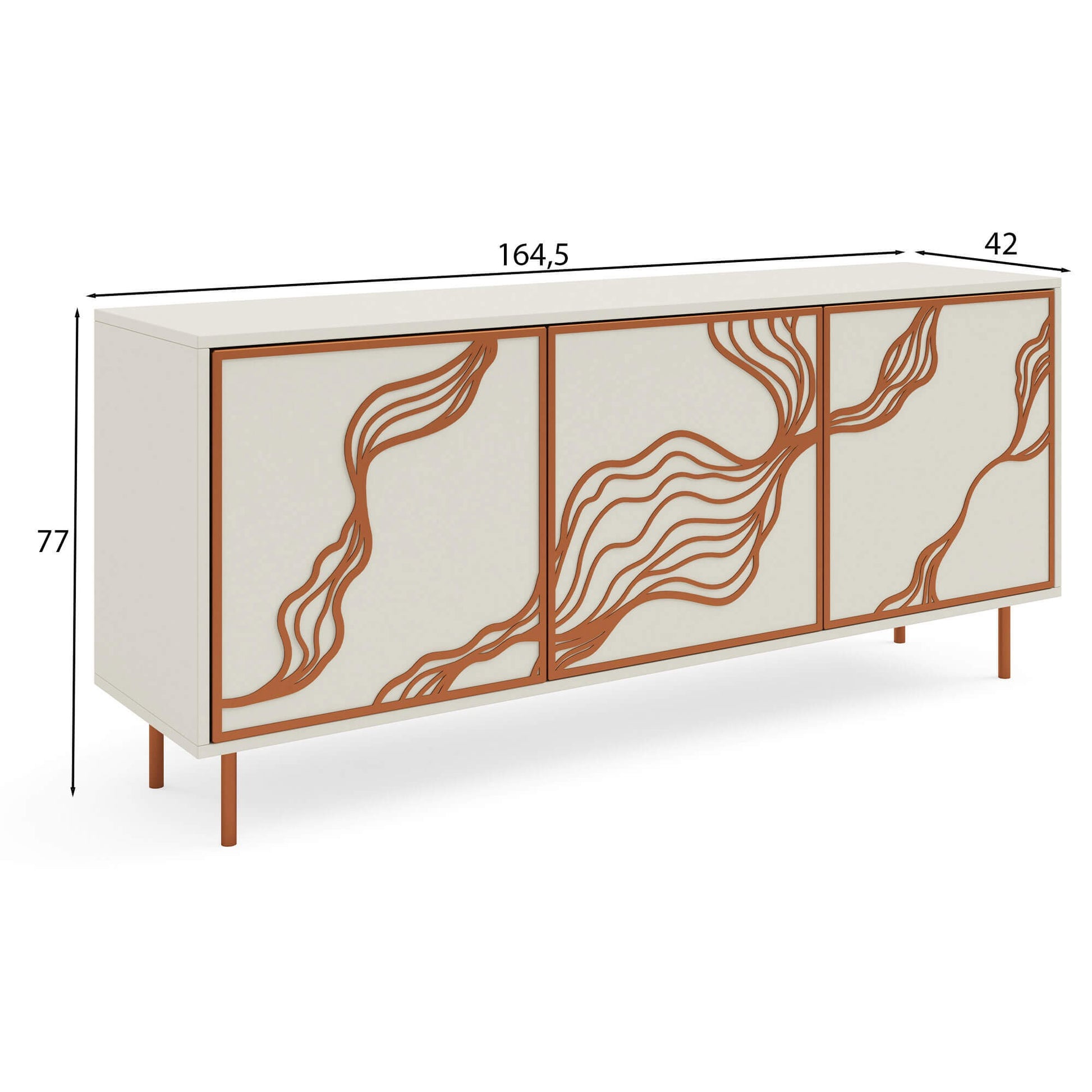 Kumode Maros 164.5/42/77 cm kašmirs/varš - N1 Home