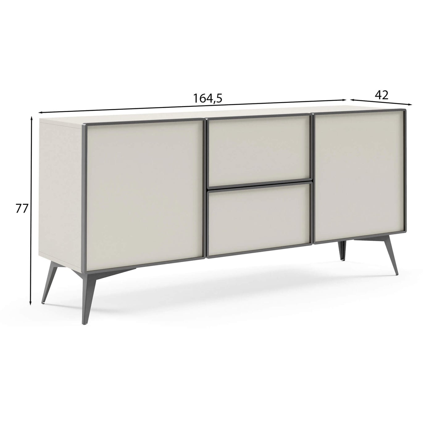 Kumode Maveja 164,5/42/77 cm kašmirs/melns - N1 Home