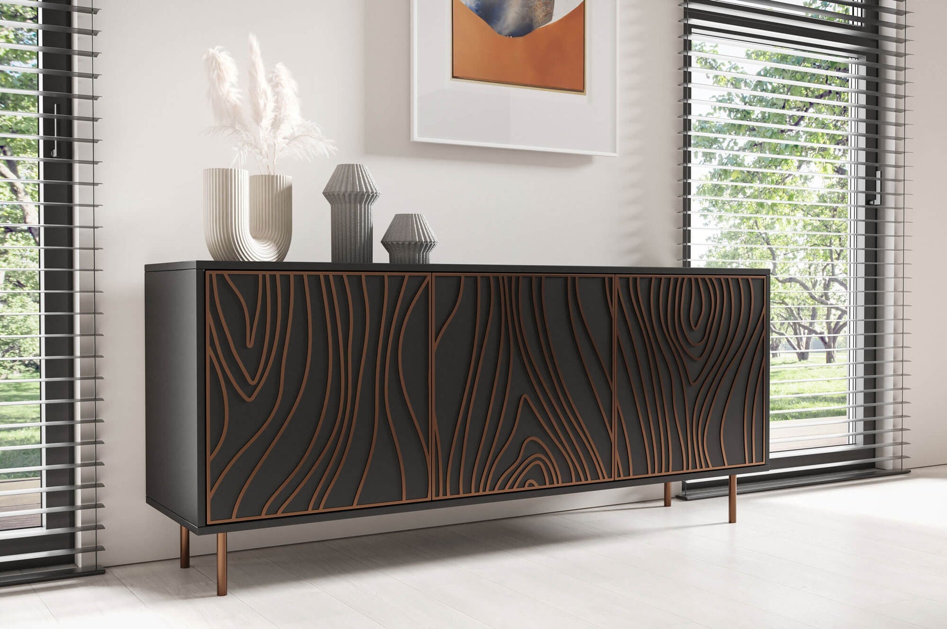 Kumode Tivas 164.5/42/77 cm kašmirs/varš - N1 Home