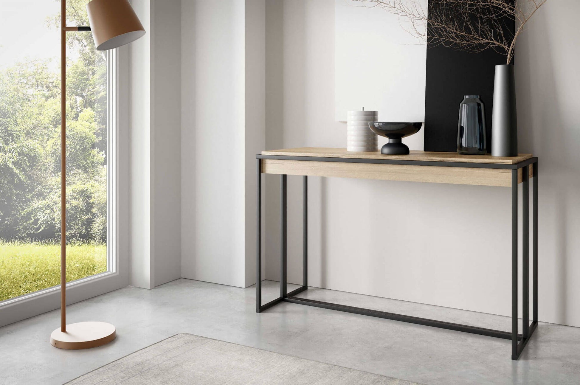 Konsole Aristo 78/18/100 cm balts hromix - N1 Home