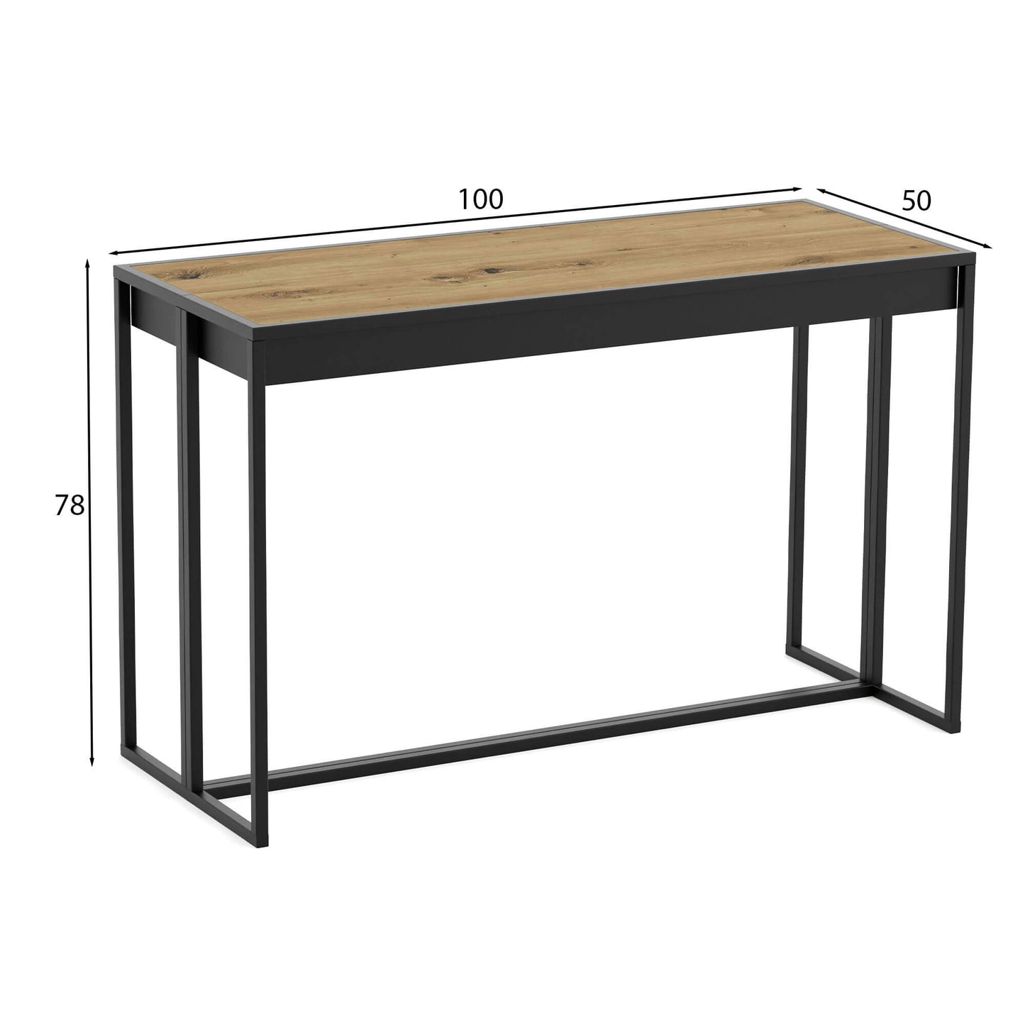 Konsole Aristo 78/18/100 cm Artizan ozols - N1 Home