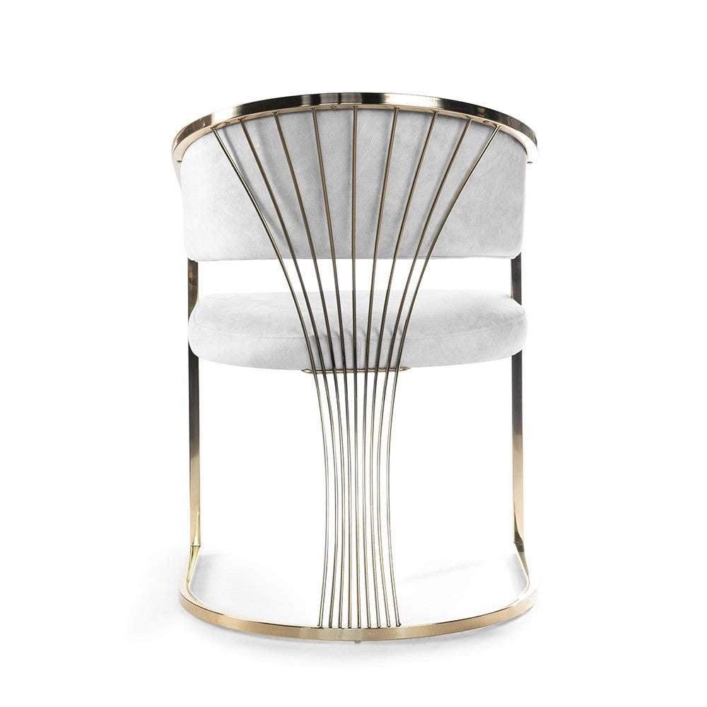 Krēsls ML 61/63/86 pelēks/zelts