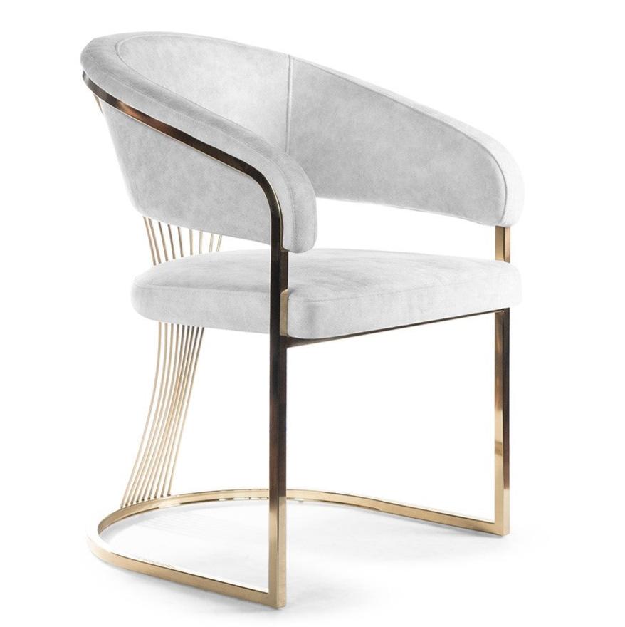 Krēsls ML 61/63/86 pelēks/zelts