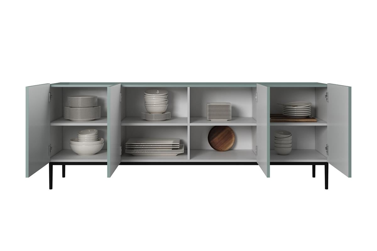 Kumode AUSTIN melnas kājas 200/85/45 debesjums zils