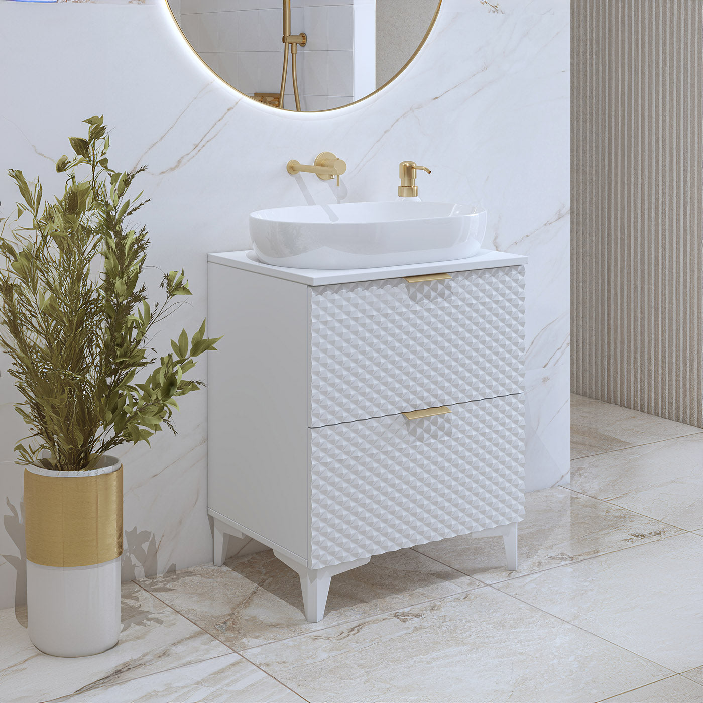 Skapis Lors 60/49/63 cm balts - N1 Home