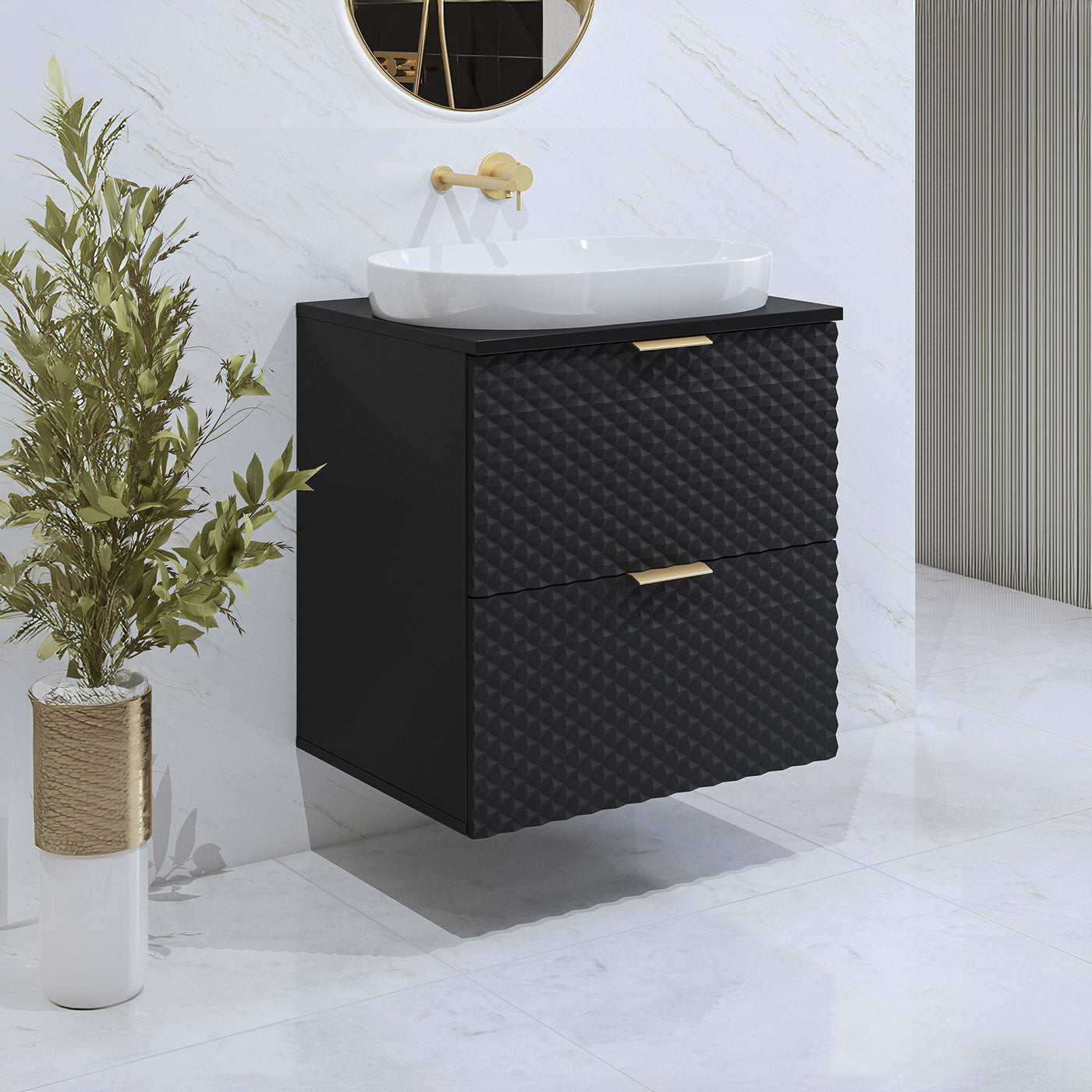 Skapis Lors 60/49/63 cm melns - N1 Home