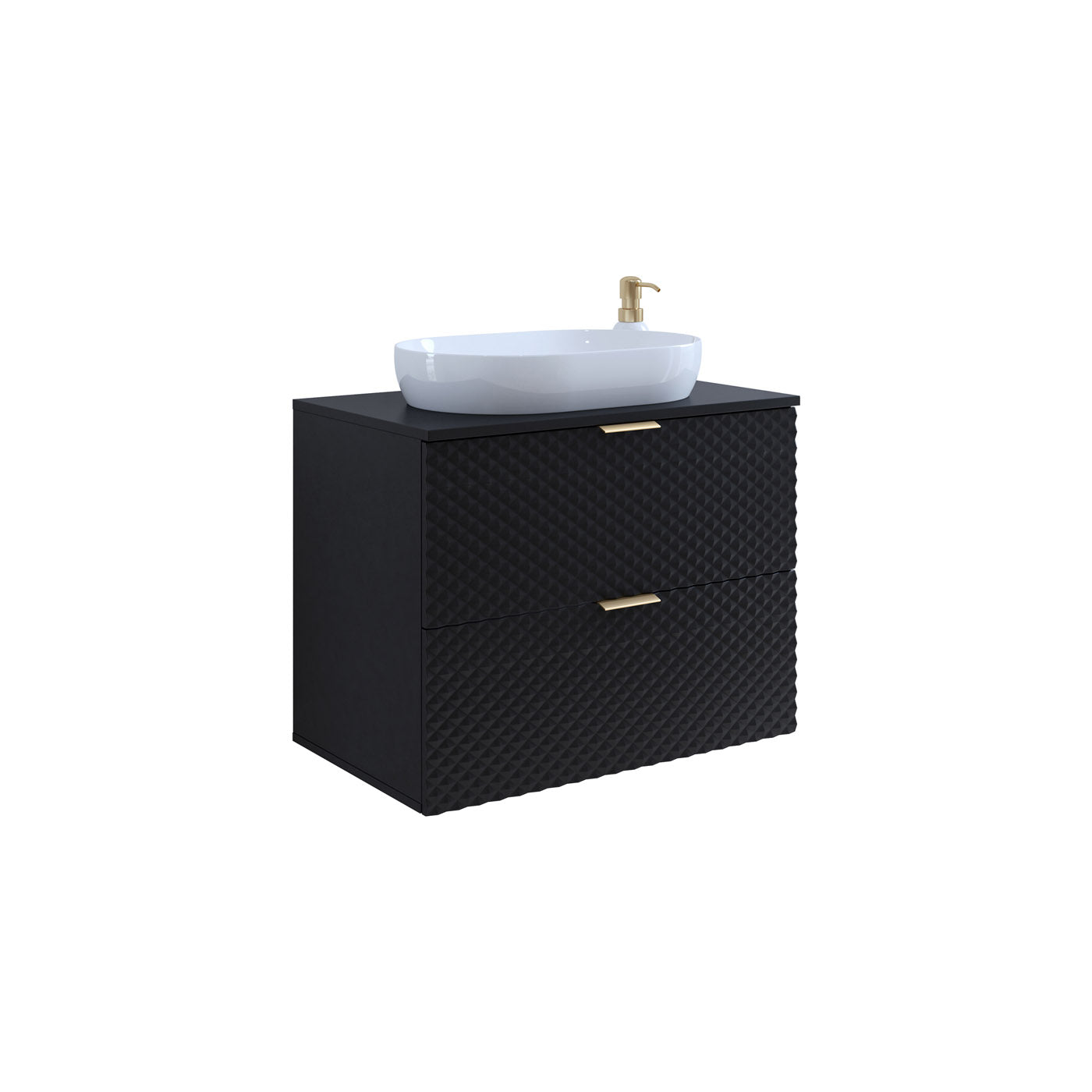 Skapis Lors 80/49/63 cm melns - N1 Home