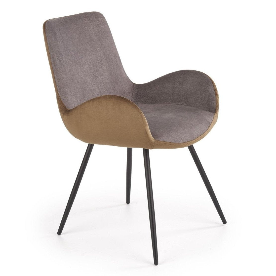 LK pelēks/brūns krēsls 53/60/82/48 cm