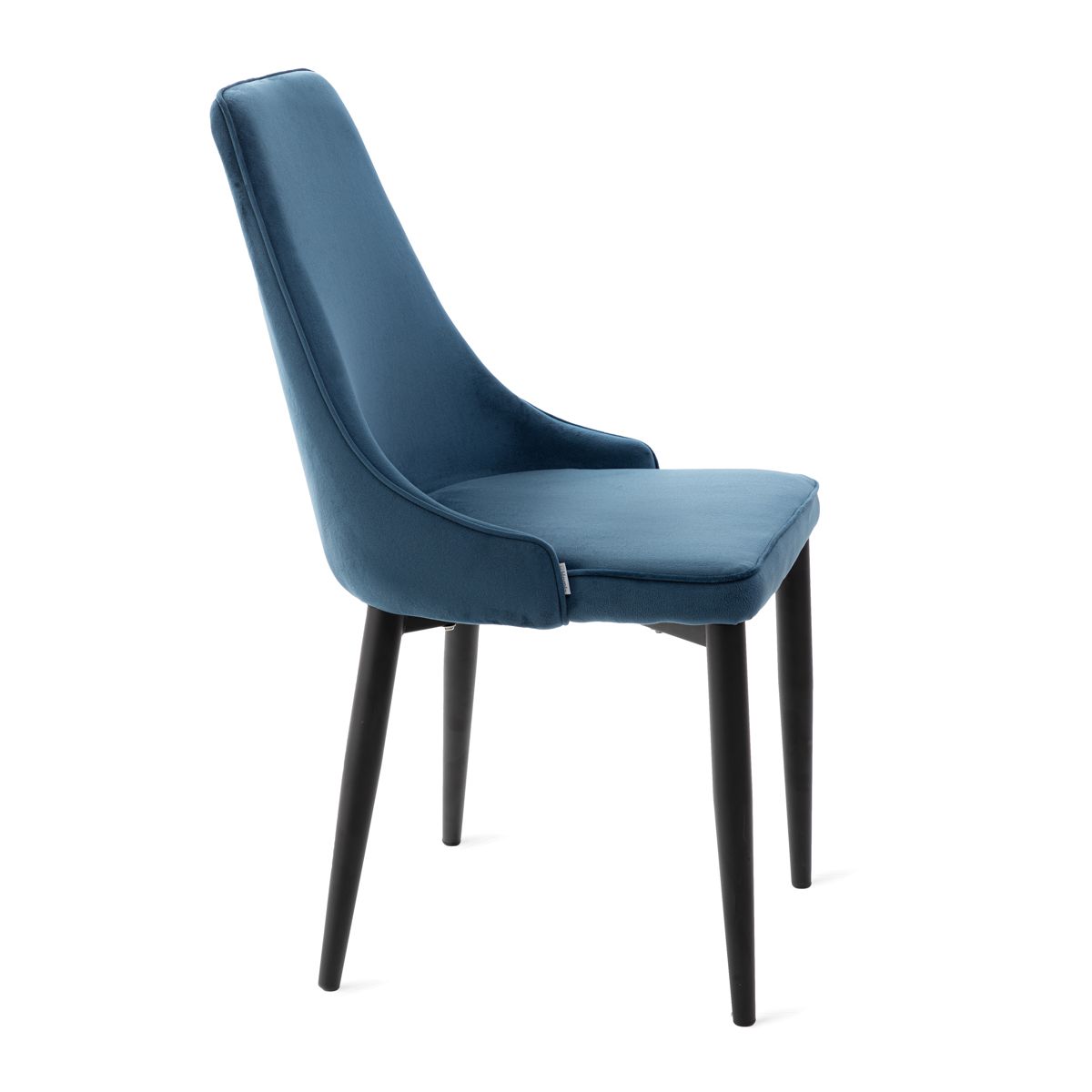 LOUIS RIBBON zils samta krēsls 44x59x88 cm