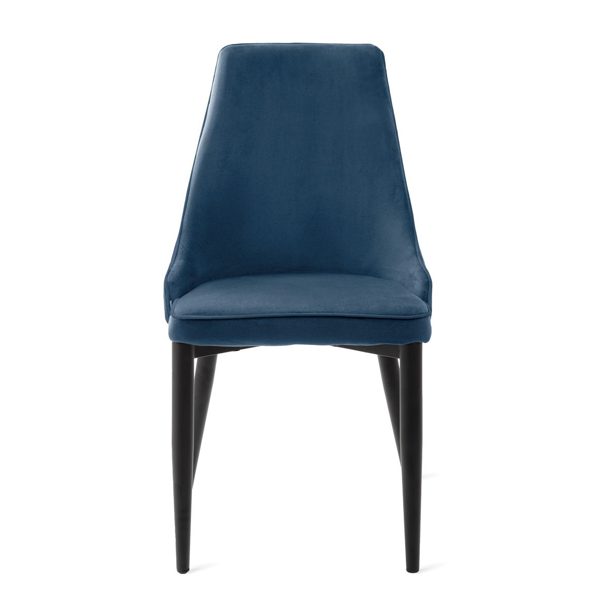 LOUIS RIBBON zils samta krēsls 44x59x88 cm