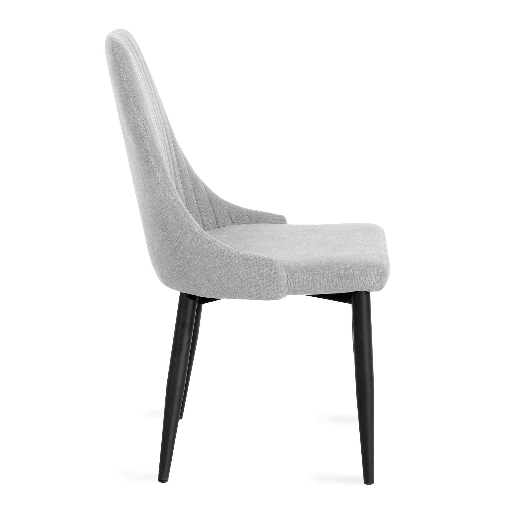 LOUIS krēsls gaiši pelēkā audumā 45x45x90 cm