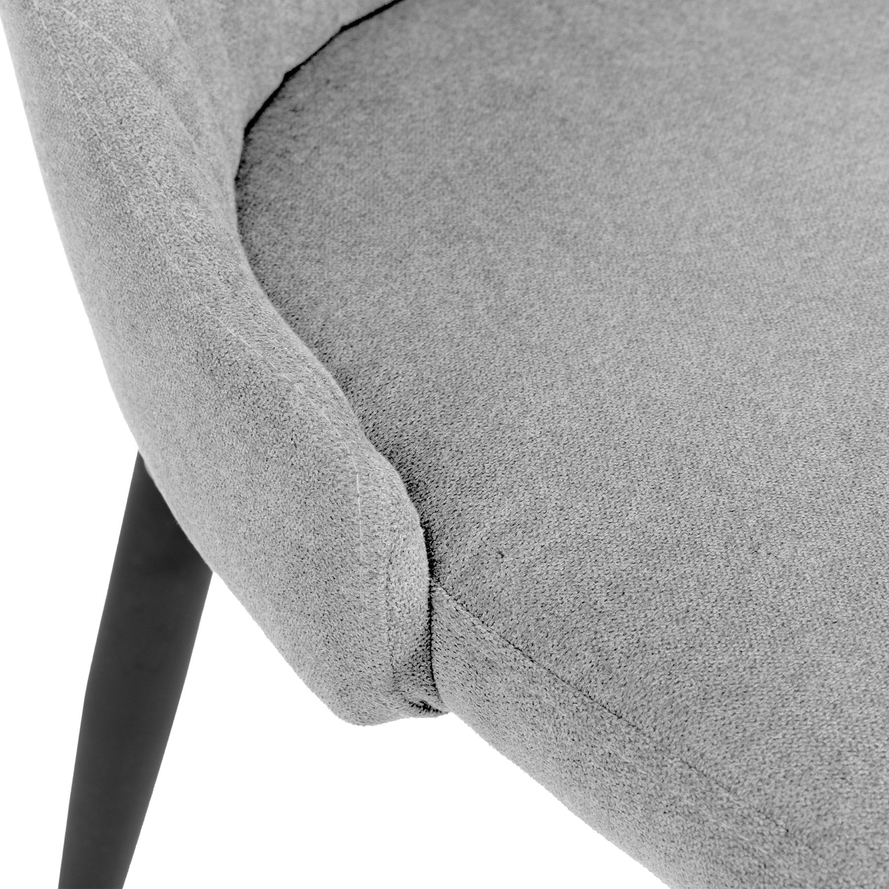 LOUIS krēsls gaiši pelēkā audumā 45x45x90 cm