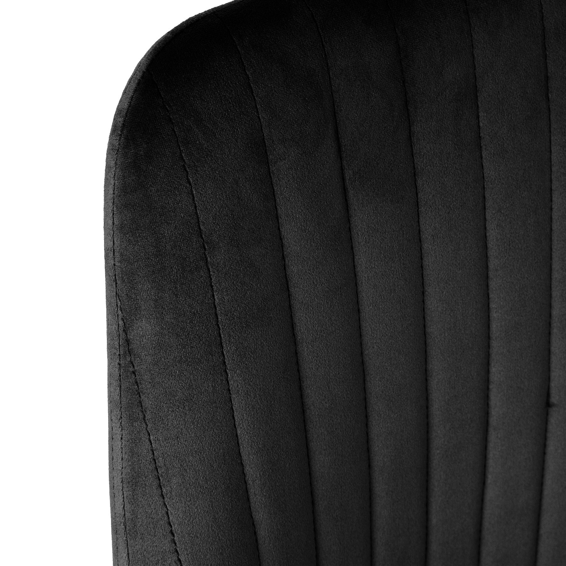 LOUIS melns velūra krēsls 45x45x90 cm