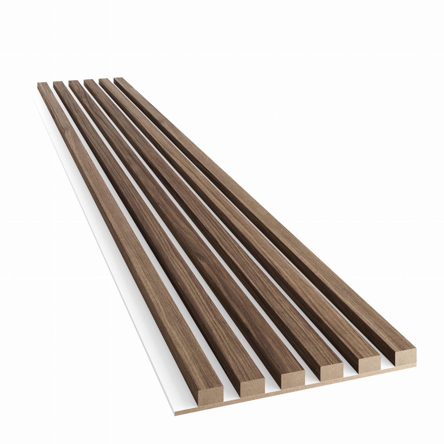 Lamele slim uz balta MDF plātnes rieksts 300x24x2750 mm - N1 Home