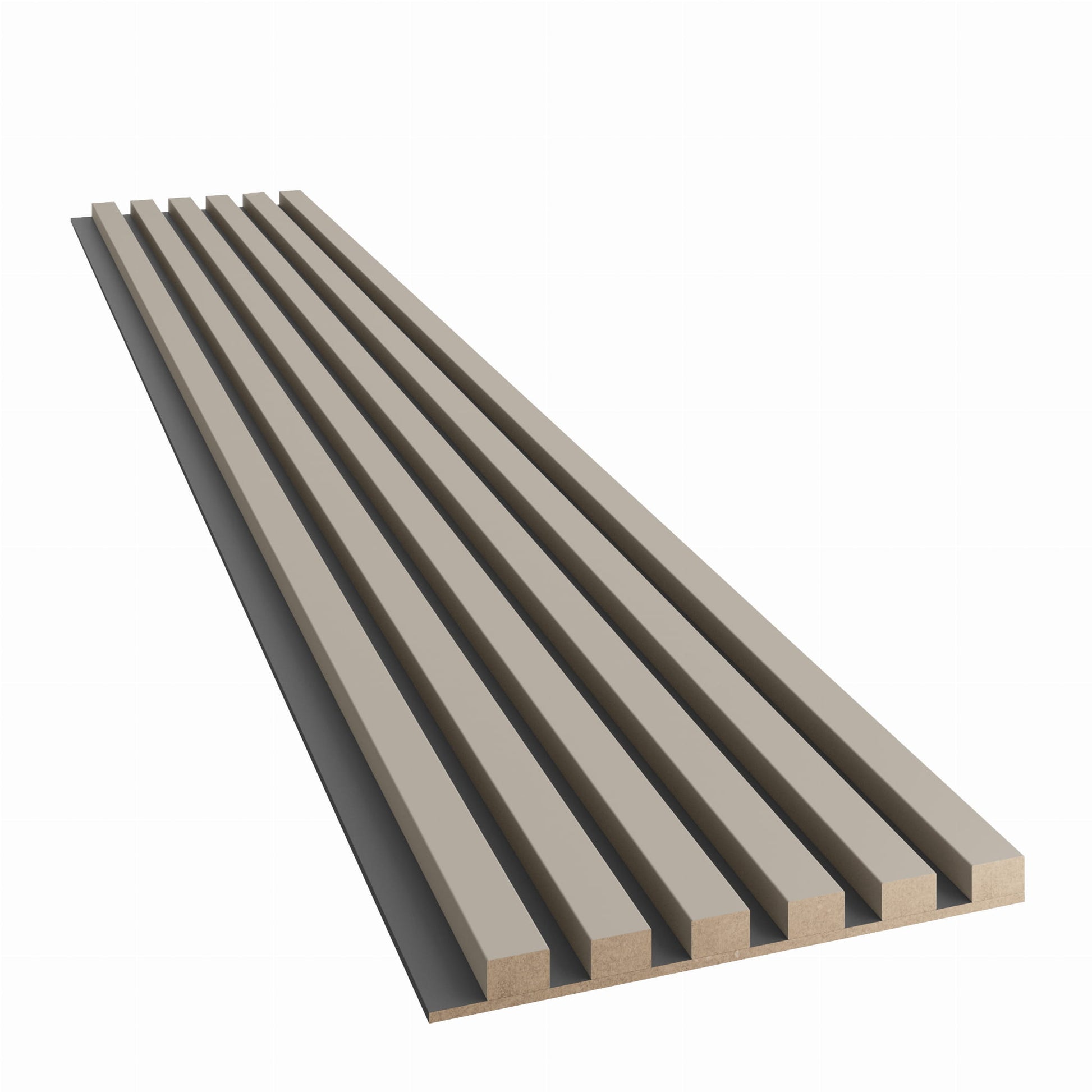 Lamele slim uz melna MDF plātnes bēšs 300x24x2750 mm - N1 Home