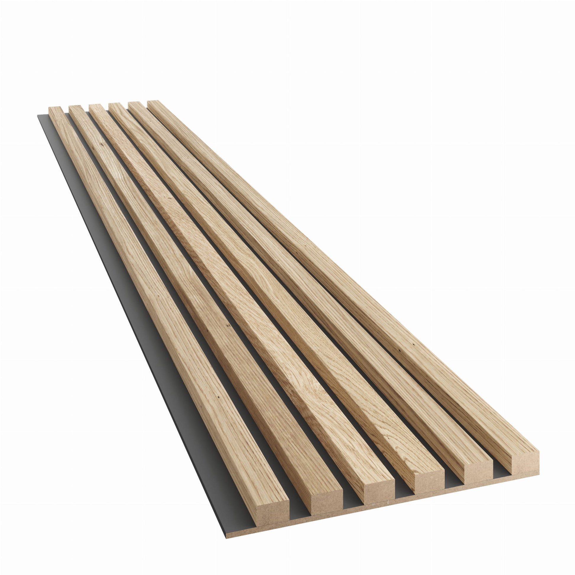 Lamele slim uz melna MDF plātnes ozola finieris 300x24x2750 mm - N1 Home