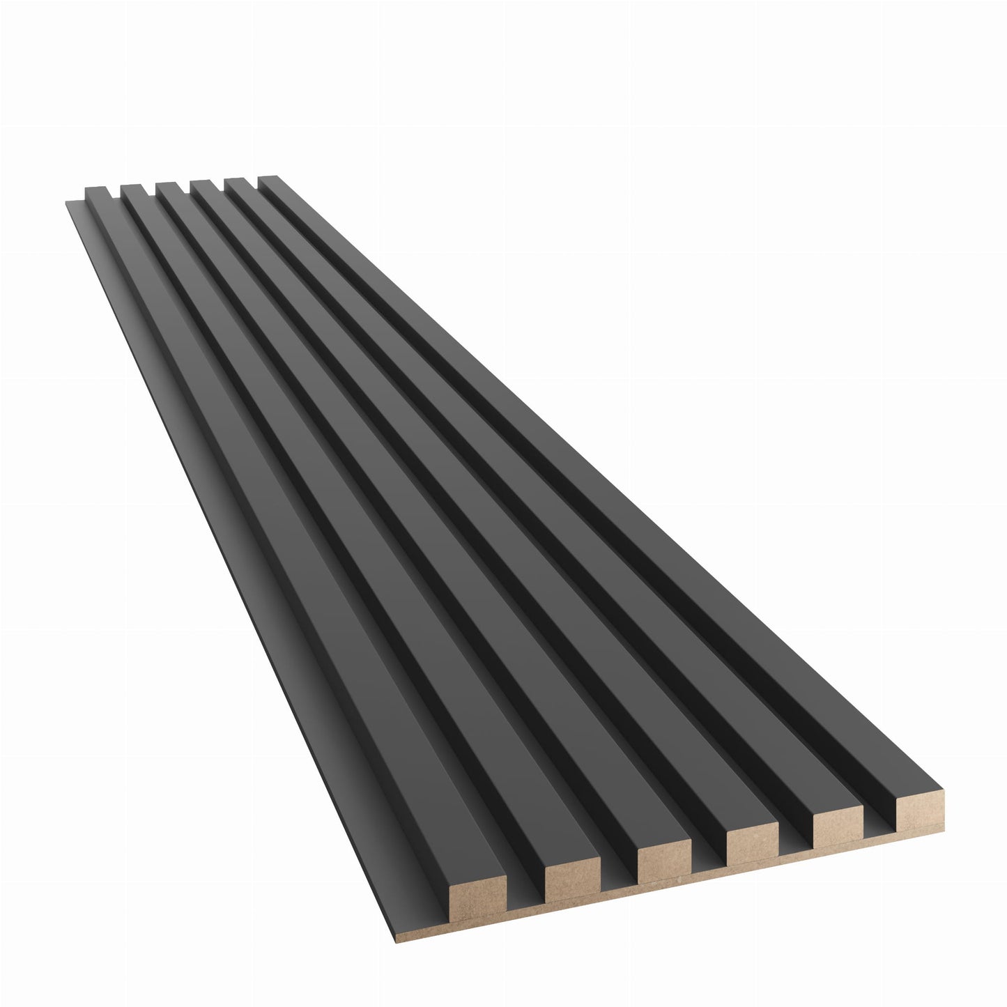 Lamele slim uz melna MDF plātnes melns 300x24x2750 mm - N1 Home