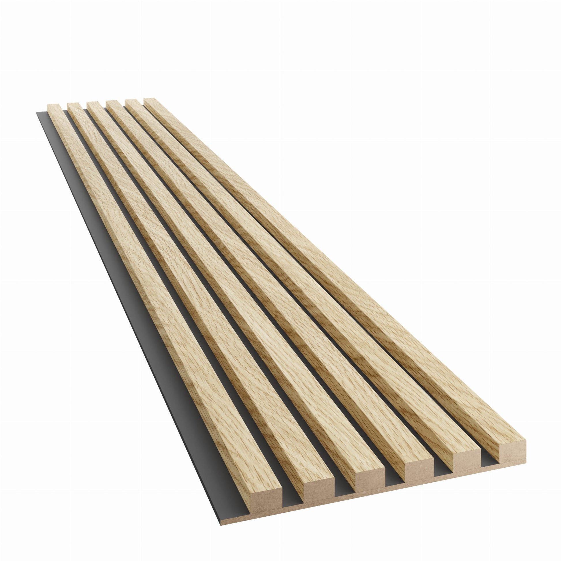 Lamele slim uz melna MDF plātnes eiropas ozols 300x24x2750 mm - N1 Home