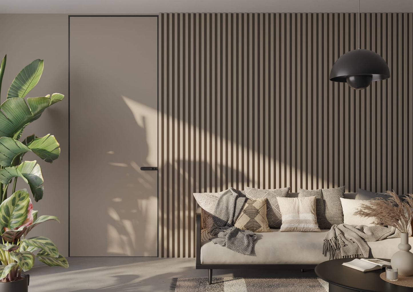 3D sienas lamele bēšs 3x4x275 cm - N1 Home