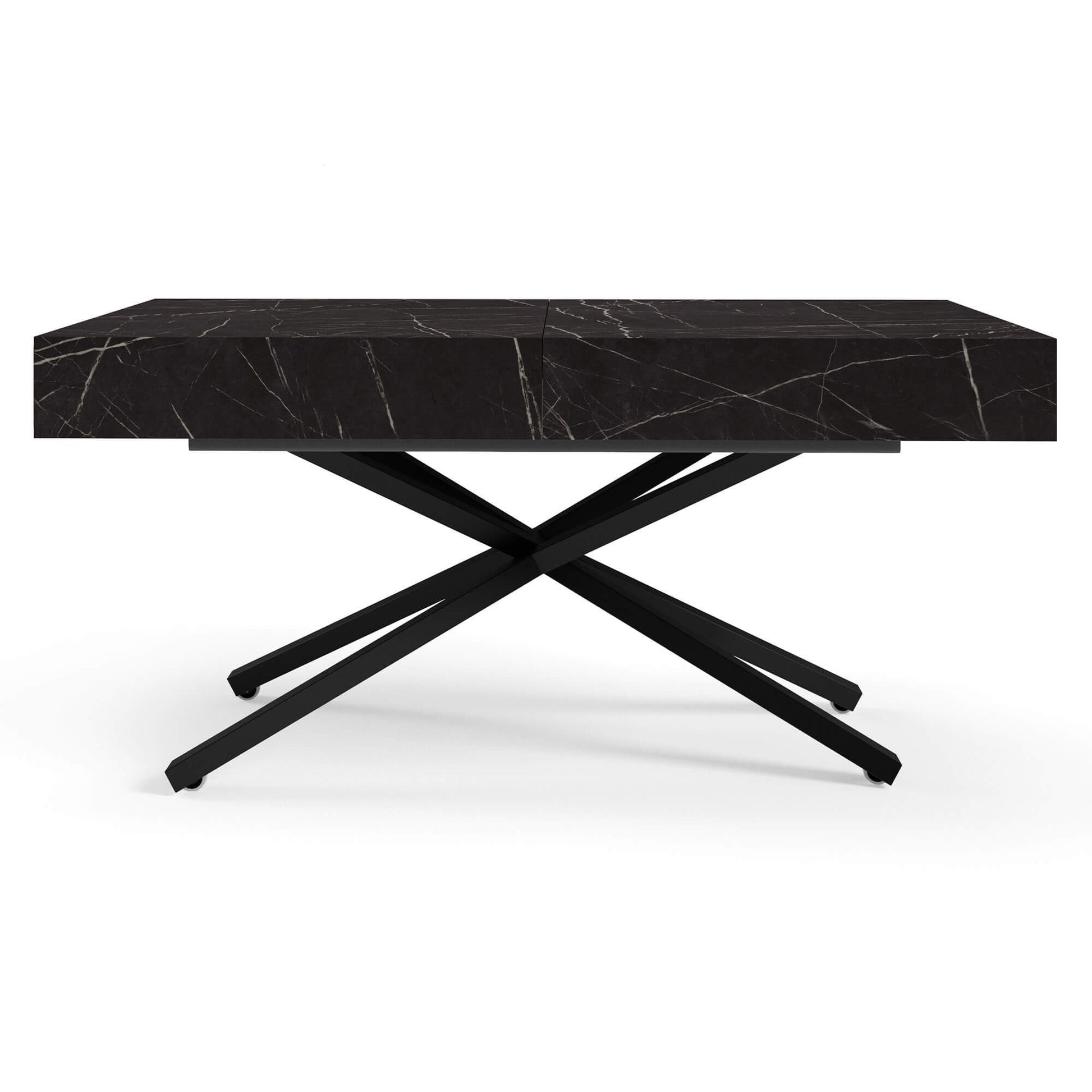 Galds Tiks X 27-80/120-200/80 cm melns Pietra Grigio - N1 Home