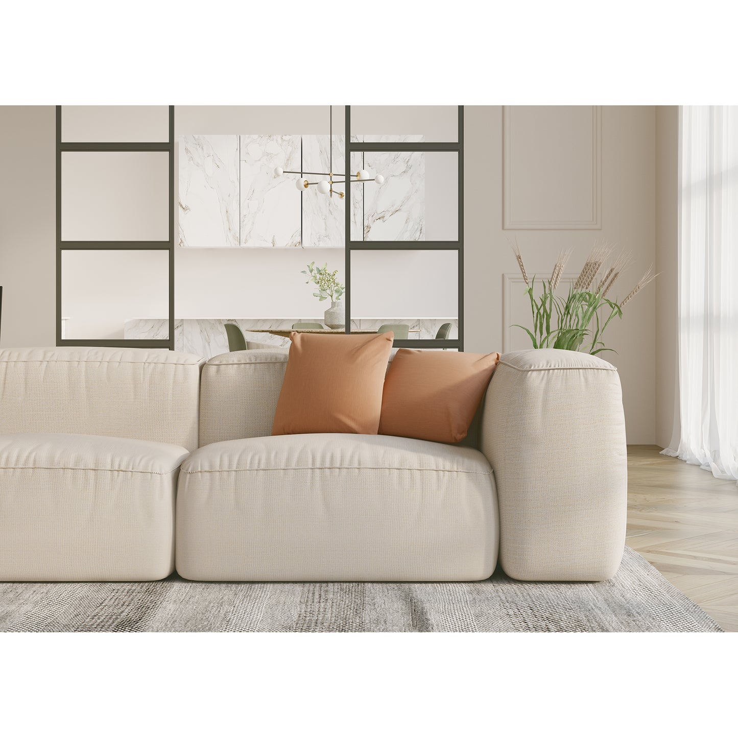 Dīvāns Lust S1 Befame 84/313/178 cm grafits