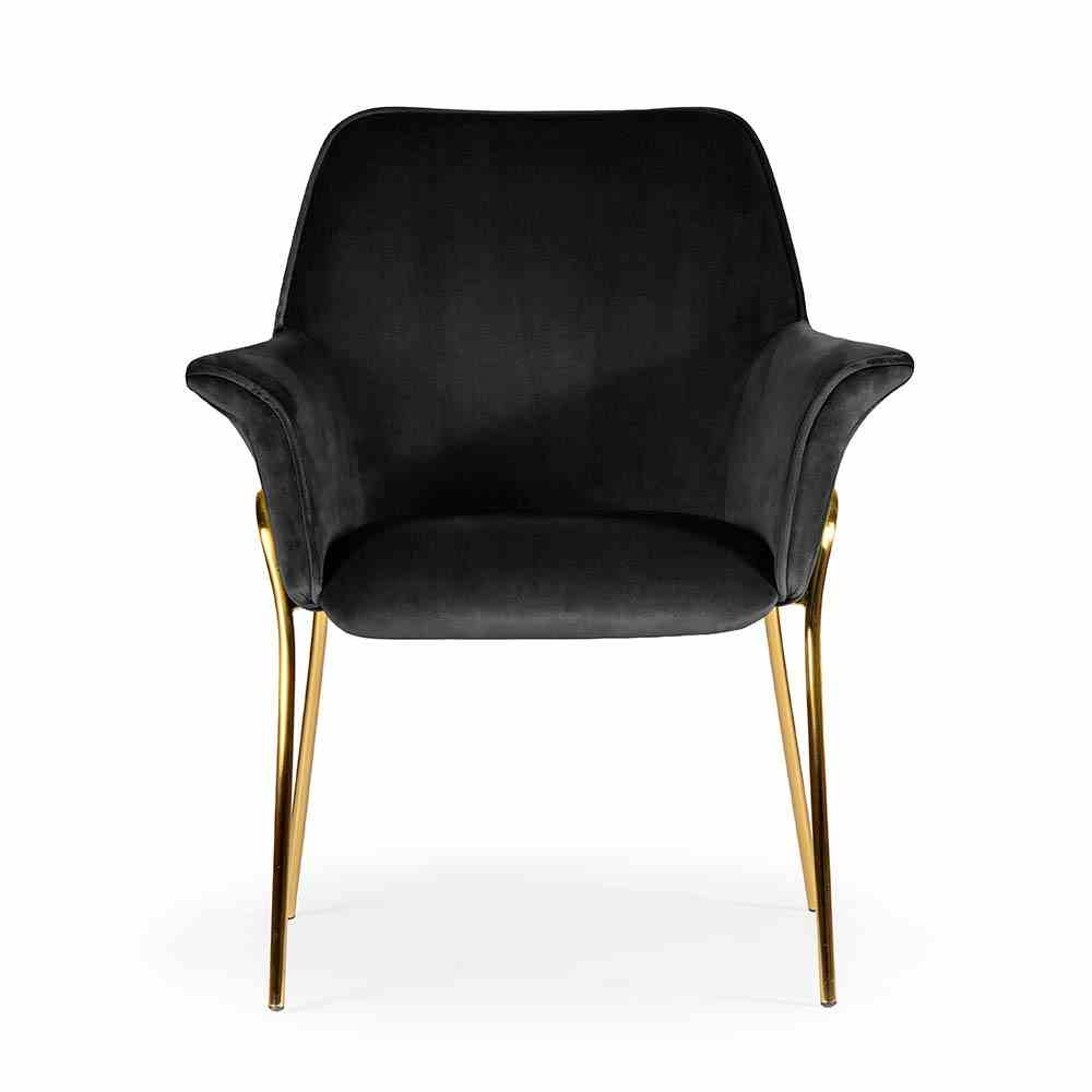 MARGOT krēsls melns / zelta kāja
