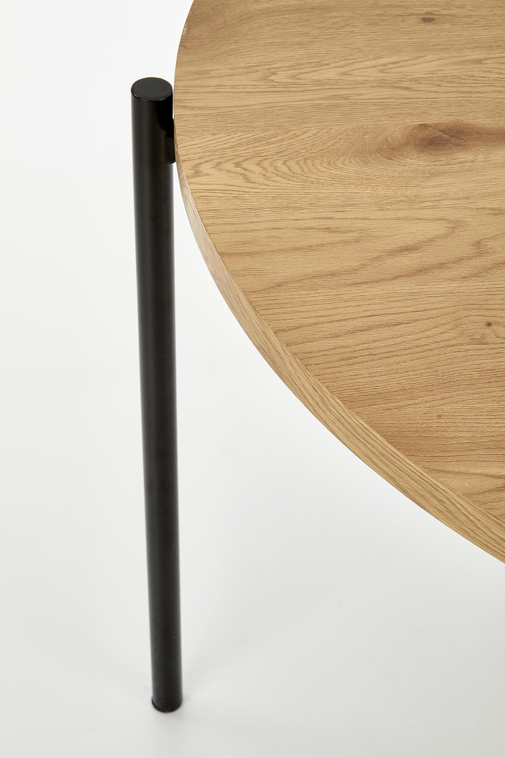 MG zelta/melna ozola apaļais galds 120/76 cm