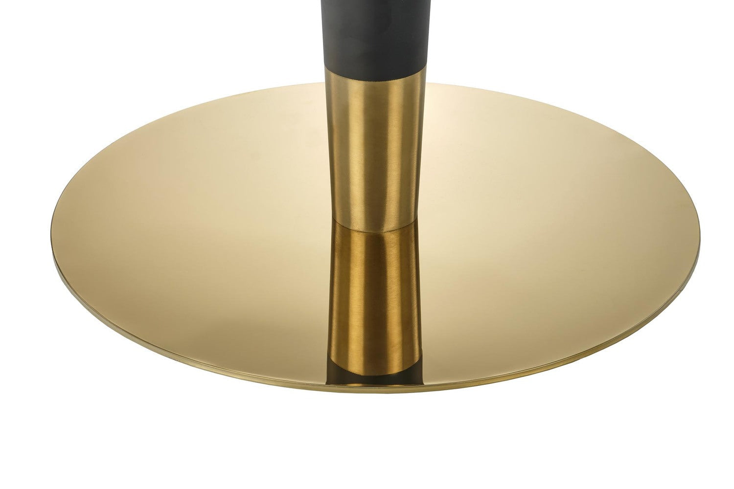 MR apaļais galds, baltais marmors / melns / zelts