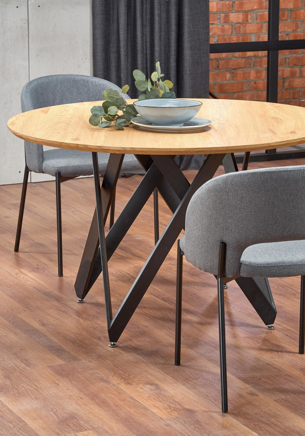 MZ galds, augsts - zelta ozols, rāms - melns 120/75 cm