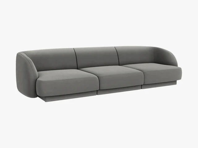 Dīvāns Miley Micadoni 255/90/70 cm Velvet Bluvel 13 Light grey