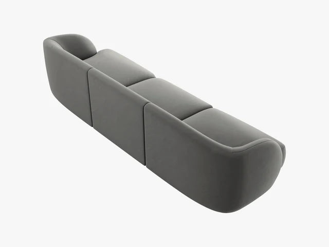 Dīvāns Miley Micadoni 255/90/70 cm Velvet Bluvel 13 Light grey