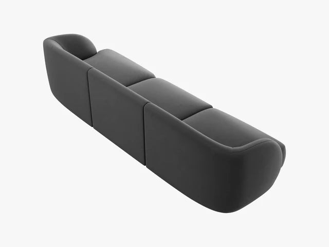 Dīvāns Miley Micadoni 255/90/70 cm Velvet Bluvel 14 Grey