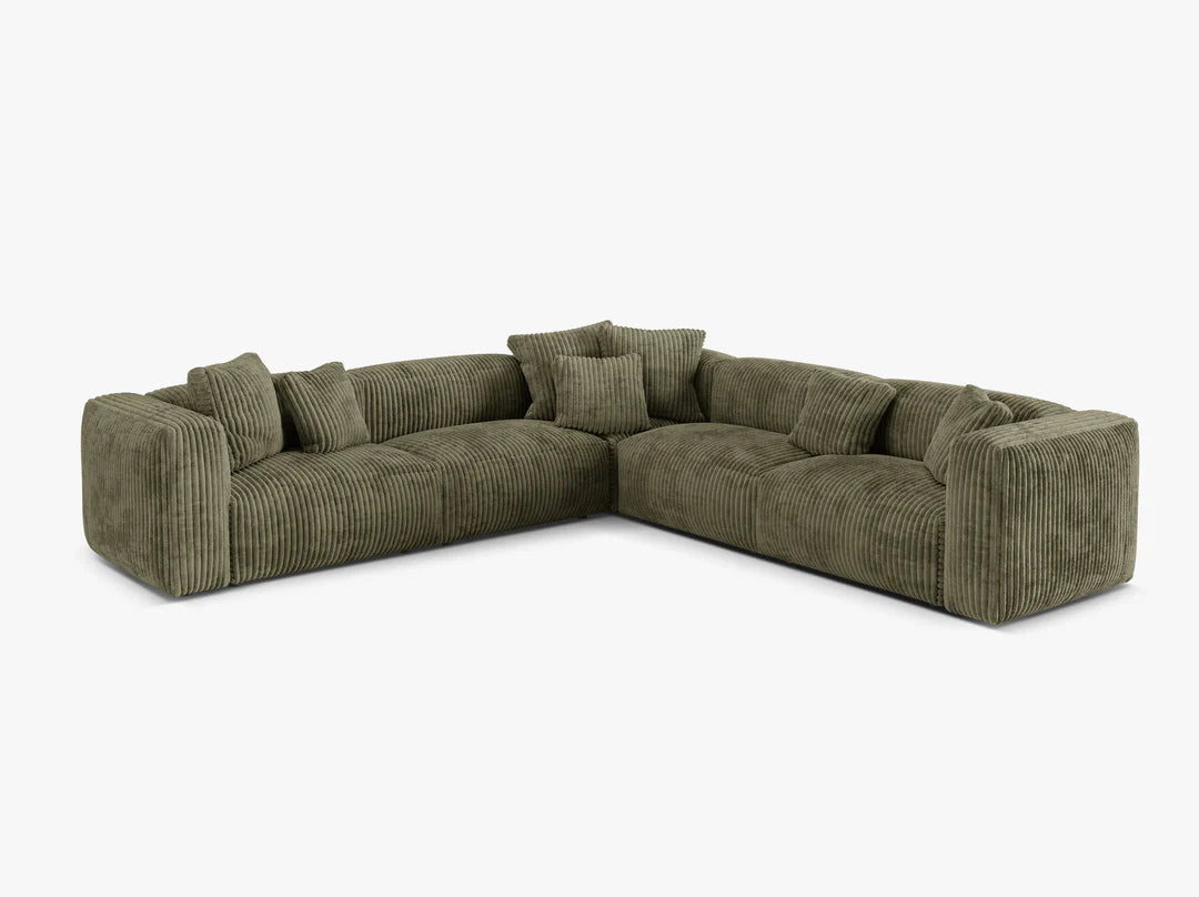 Dīvāns Martina Micadoni 316/75/316 cm Corduroy (Til37) Moss green
