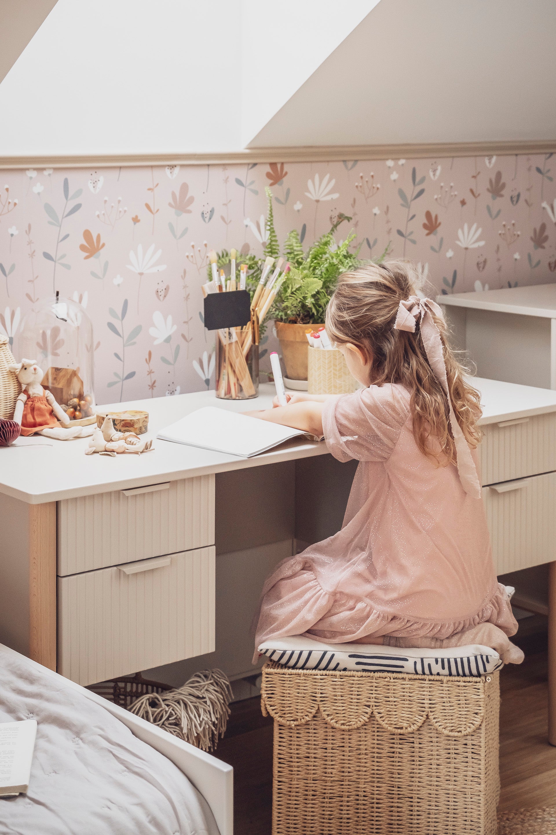 Rakstāmgalds FOXY 62/125/75 cm balts - N1 Home