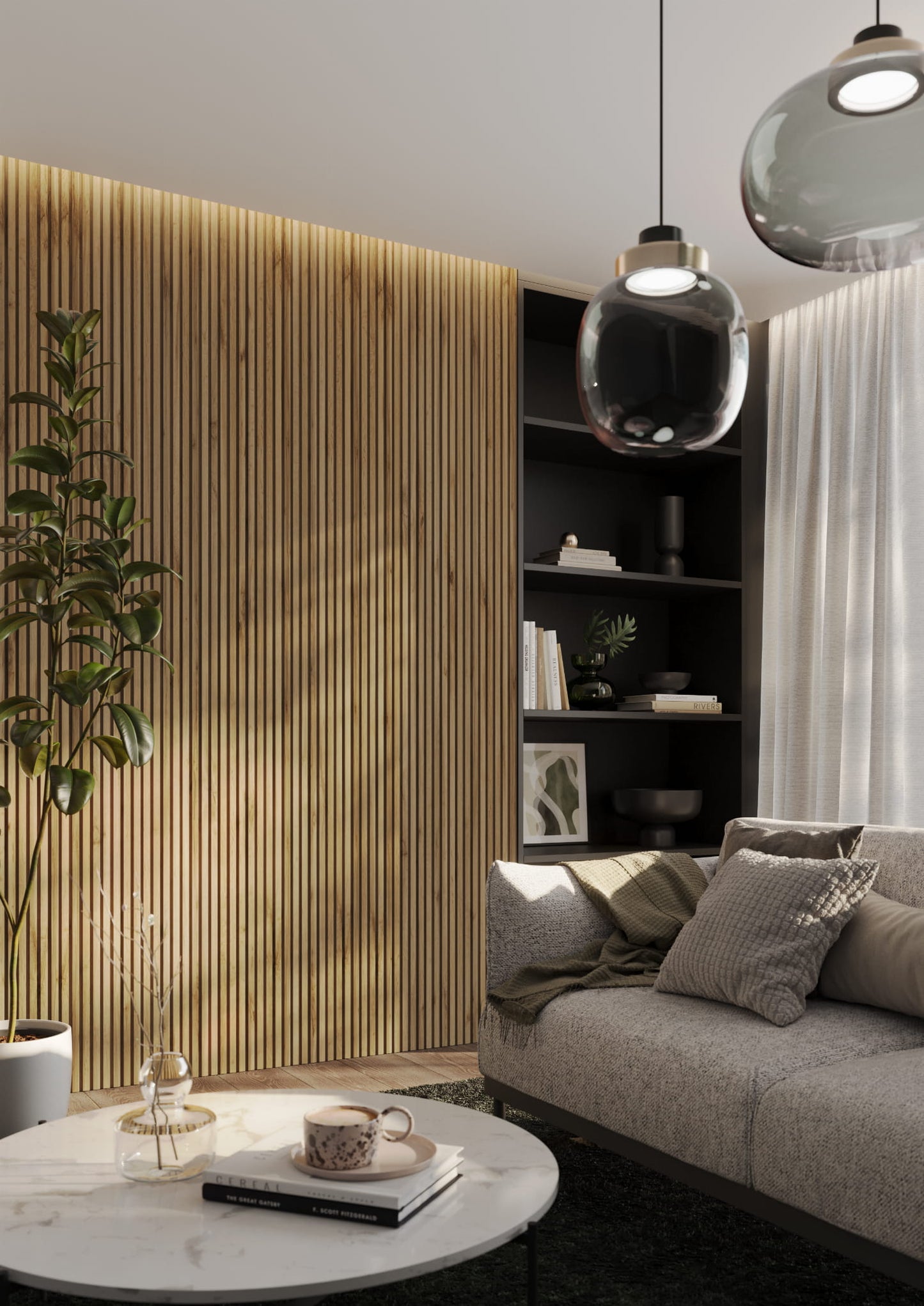 Minilameļi dekoratīvie paneļi 123x16x2750 mm votan ozols - N1 Home