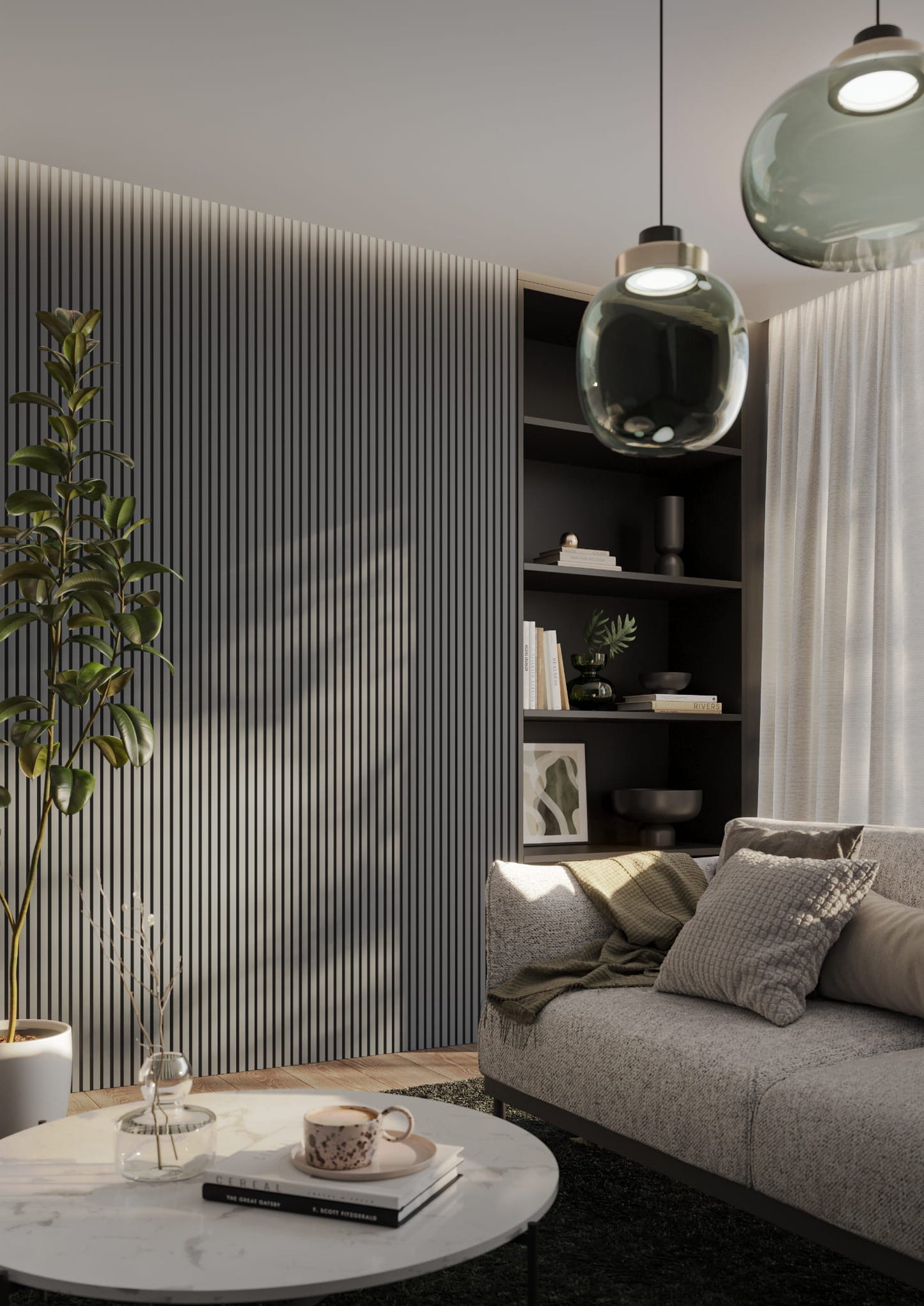 Minilameļi dekoratīvie paneļi 123x16x2750 mm graffīts - N1 Home