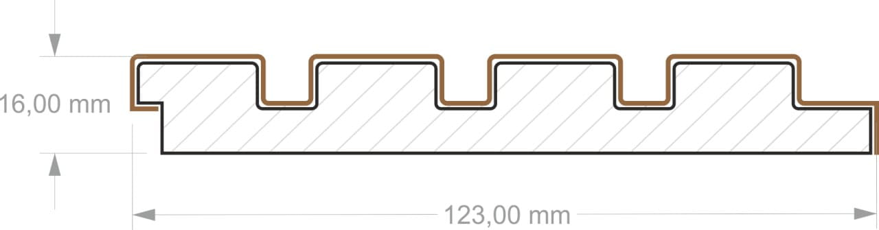 Minilameļi dekoratīvie paneļi 123x16x2750 mm eiropas ozols - N1 Home