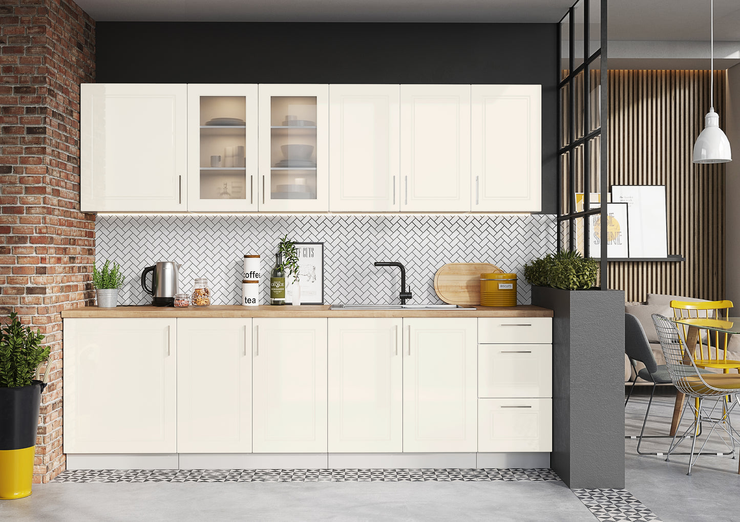 Virtuve NAPA 260 cm bēšs - N1 Home