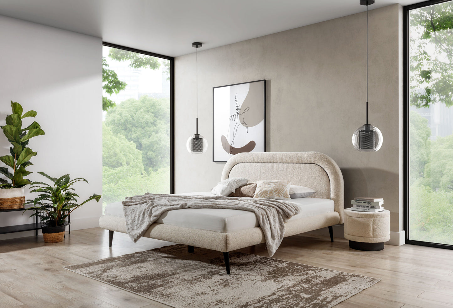 Gulta NEL 140/160/180 x 200 cm krēms - N1 Home