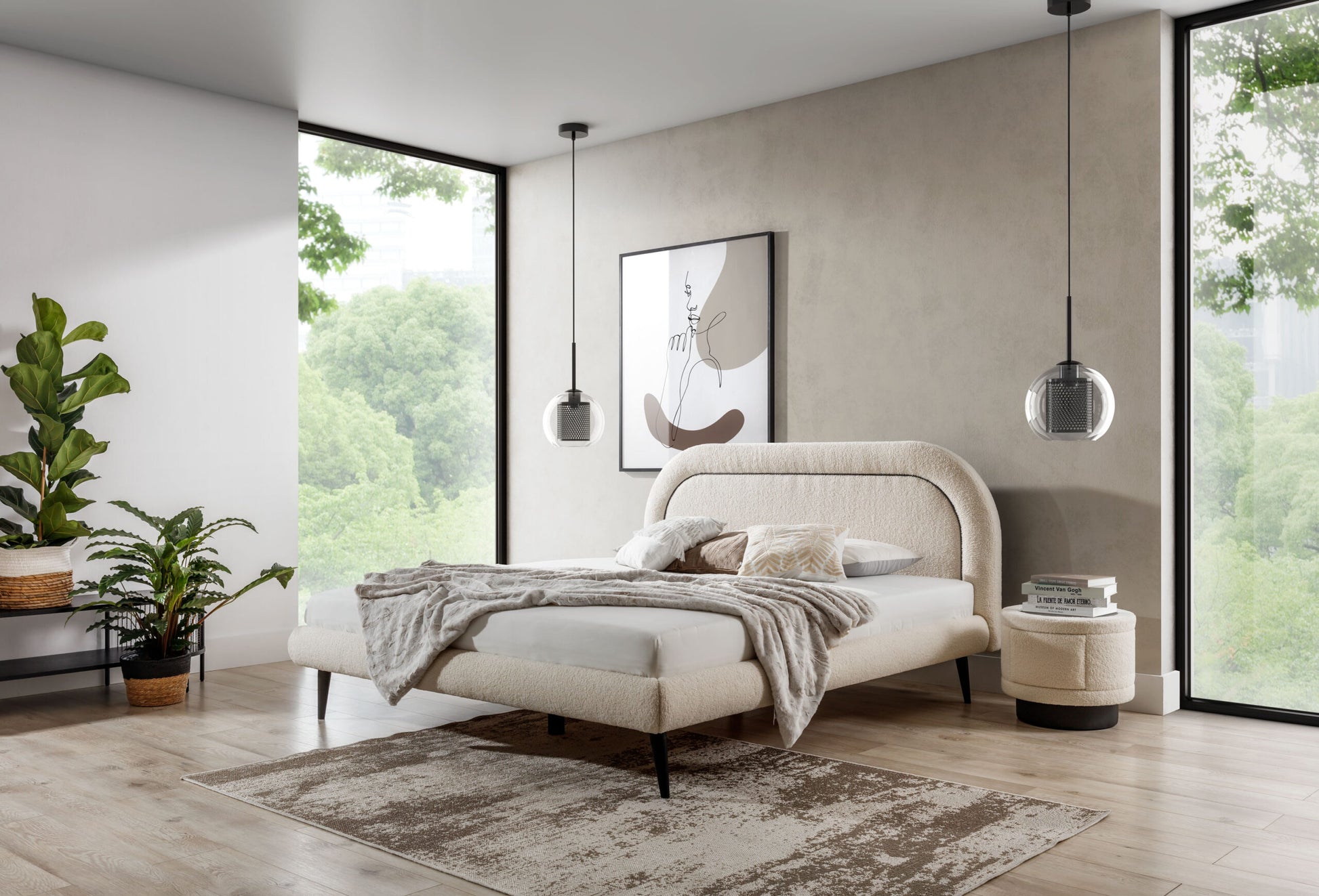 Gulta NEL 140/160/180 x 200 cm krēms - N1 Home