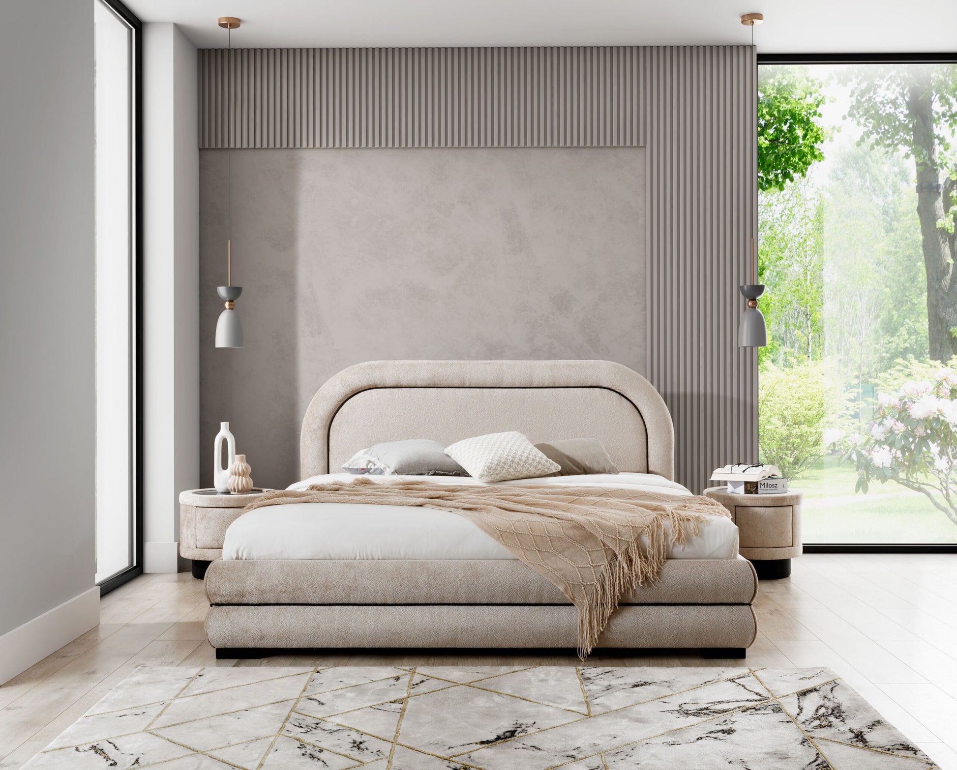 Gulta NEL 2 bez konteinera 140/160/180 x 200cm krēms - N1 Home