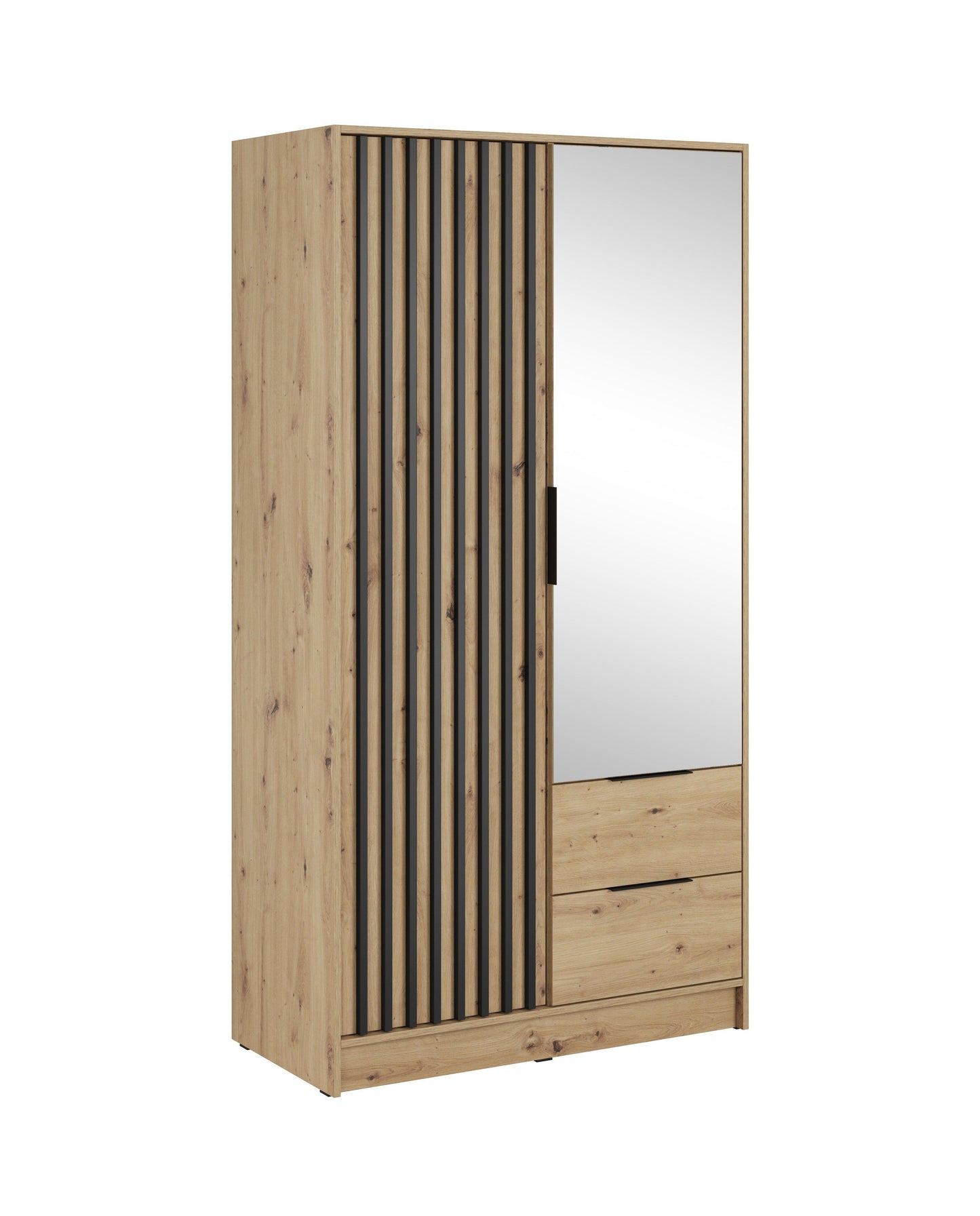 Skapis 2D NEKO ar spoguli 105/200/51 cm ozols - N1 Home