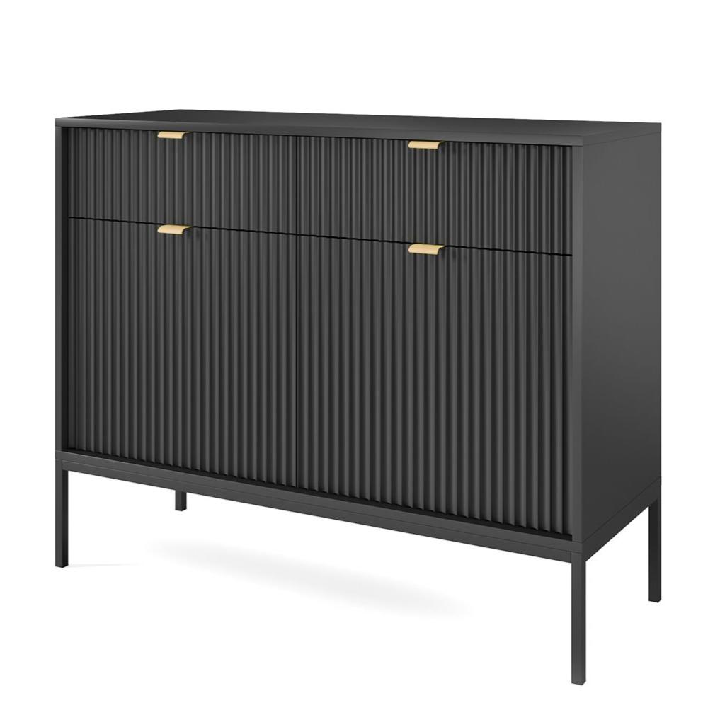 NV kumode melna 104x39x89 cm