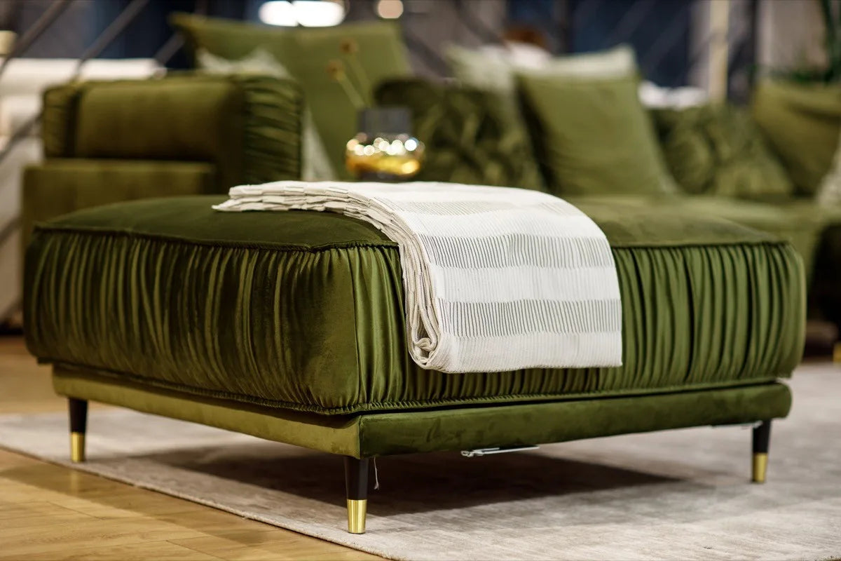 Dīvāns Bellissa Corners Befame Set 1 313/291/94 cm zaļs