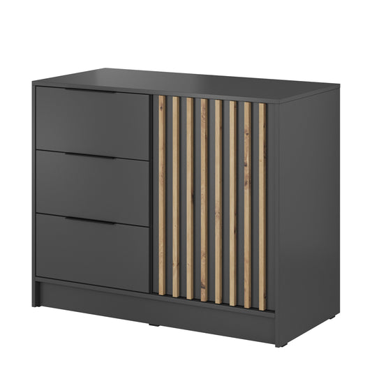 Kumode Neko 105/86/45 cm grafīts - N1 Home