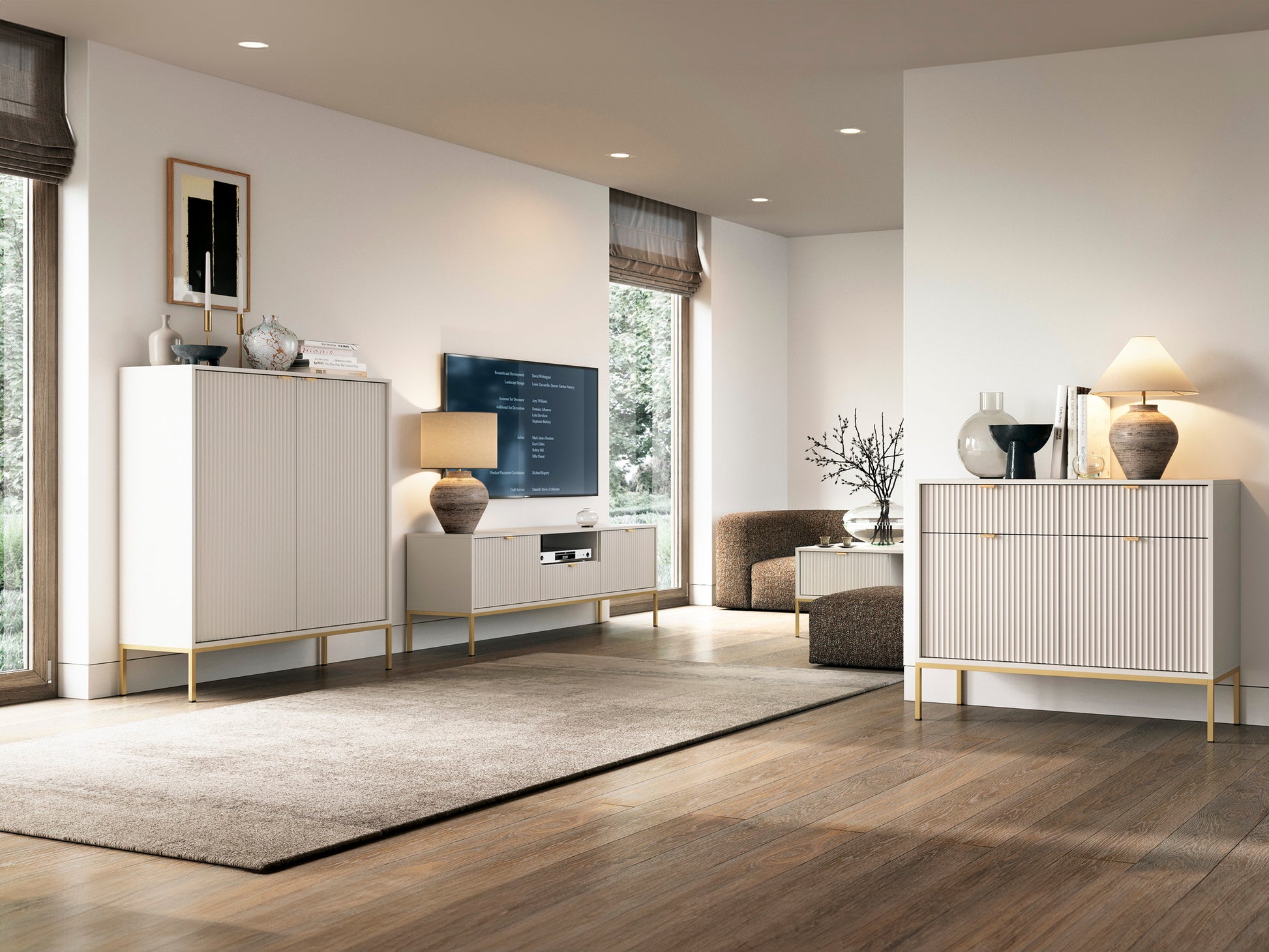 Kumode NV 154/83/39 cm kašmirs/zelts - N1 Home