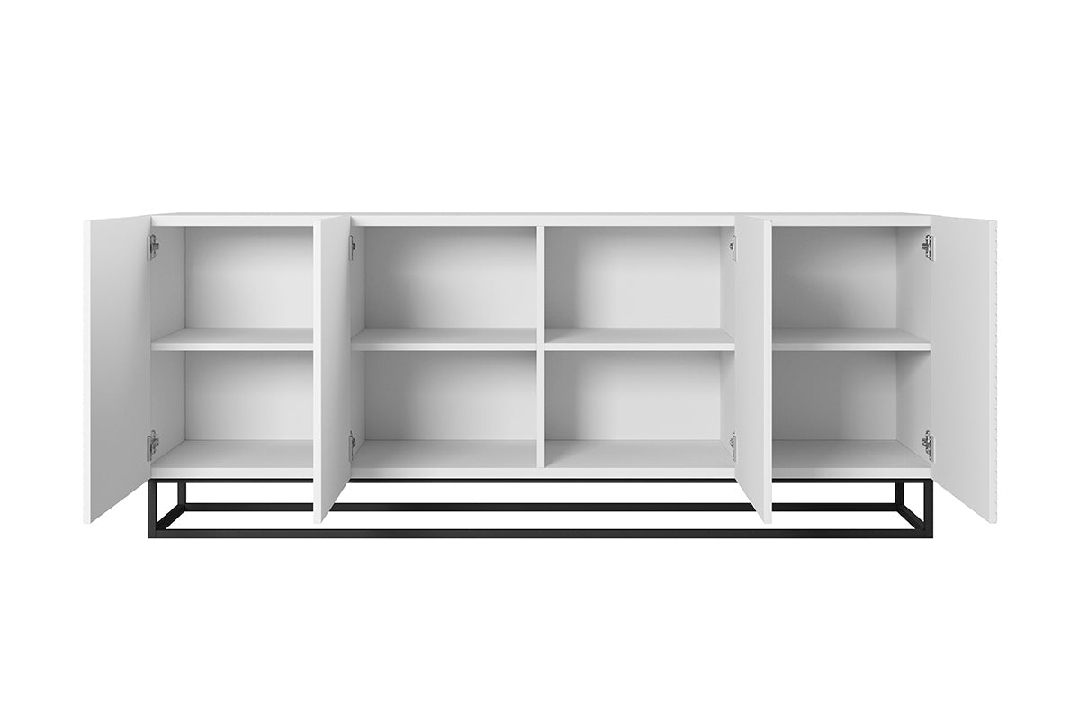 OSLO kumode ar metāla kājām 200/81/43 cm balts